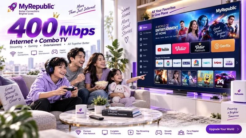 Paket WiFi NEXUS Combo TV 400 Mbps MyRepublic Pekanbaru