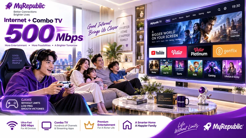 Paket WiFi PRIME Combo TV 500 Mbps MyRepublic Pekanbaru