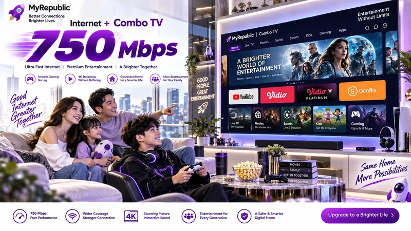 Paket WiFi WONDER Combo TV 750 Mbps MyRepublic Pekanbaru