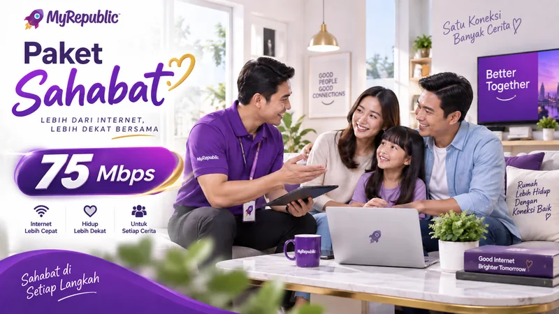 Paket WiFi SAHABAT 75 Mbps MyRepublic Pekanbaru
